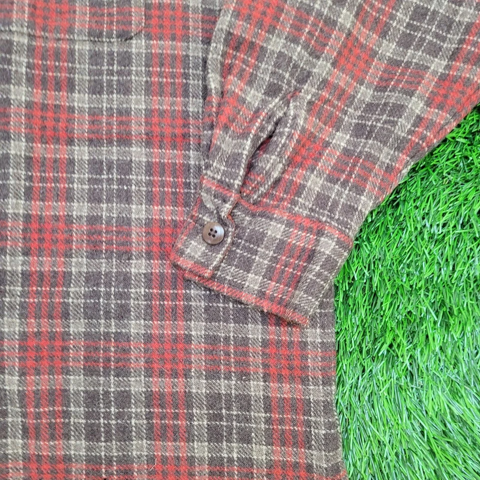 Camisa Chaqueta Vintage GAP Mujer L/XL 24x28 Rojo Franela Extra-Bolsa Foto 4 de 4
