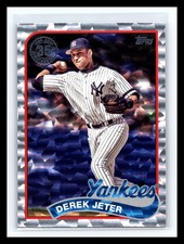 💥 2024 Topps Series 2 #89B2-7 Derek Jeter 1989 Silver Foil Yankees