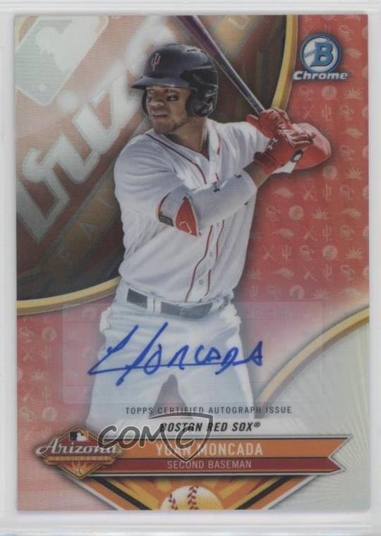 2017 Bowman Chrome 2016 AFL Fall Stars 70/150 Yoan Moncada Rookie Auto RC 0s55