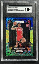 AMEN THOMPSON SGC 10 2023-24 PANINI PRIZM #150 CHOICE BLUE YELLOW AND GREEN RC
