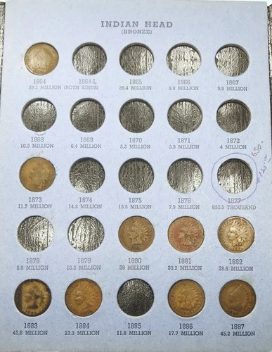 INDIAN HEAD CENT BOOK! 31 TOTAL COINS! SO INCREDIBLY NICE! FABULOUS! NR #K3007