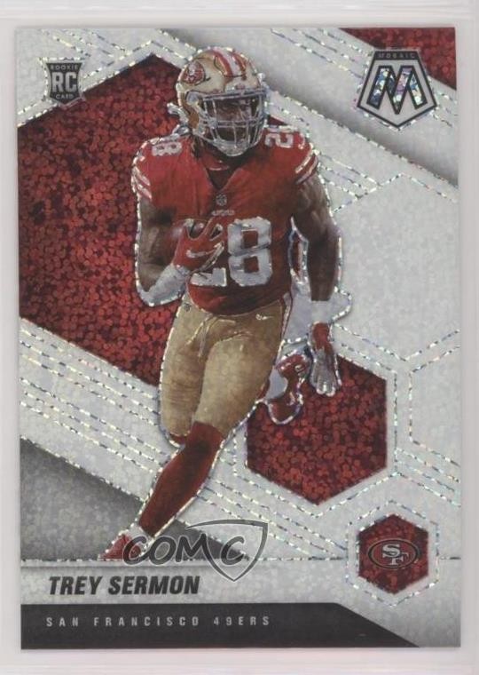 2021 Panini Mosaic Rookies White Sparkle Prizm Trey Sermon #324 Rookie RC a8m