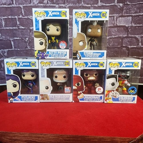 Funko Pop! X-Men Lot - Colossus - Kitty - Storm - Psylocke - Juggernaut - Logan
