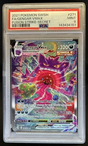 2021 Pokemon SWSH Fusion Strike Gengar VM #271/264 PSA 9
