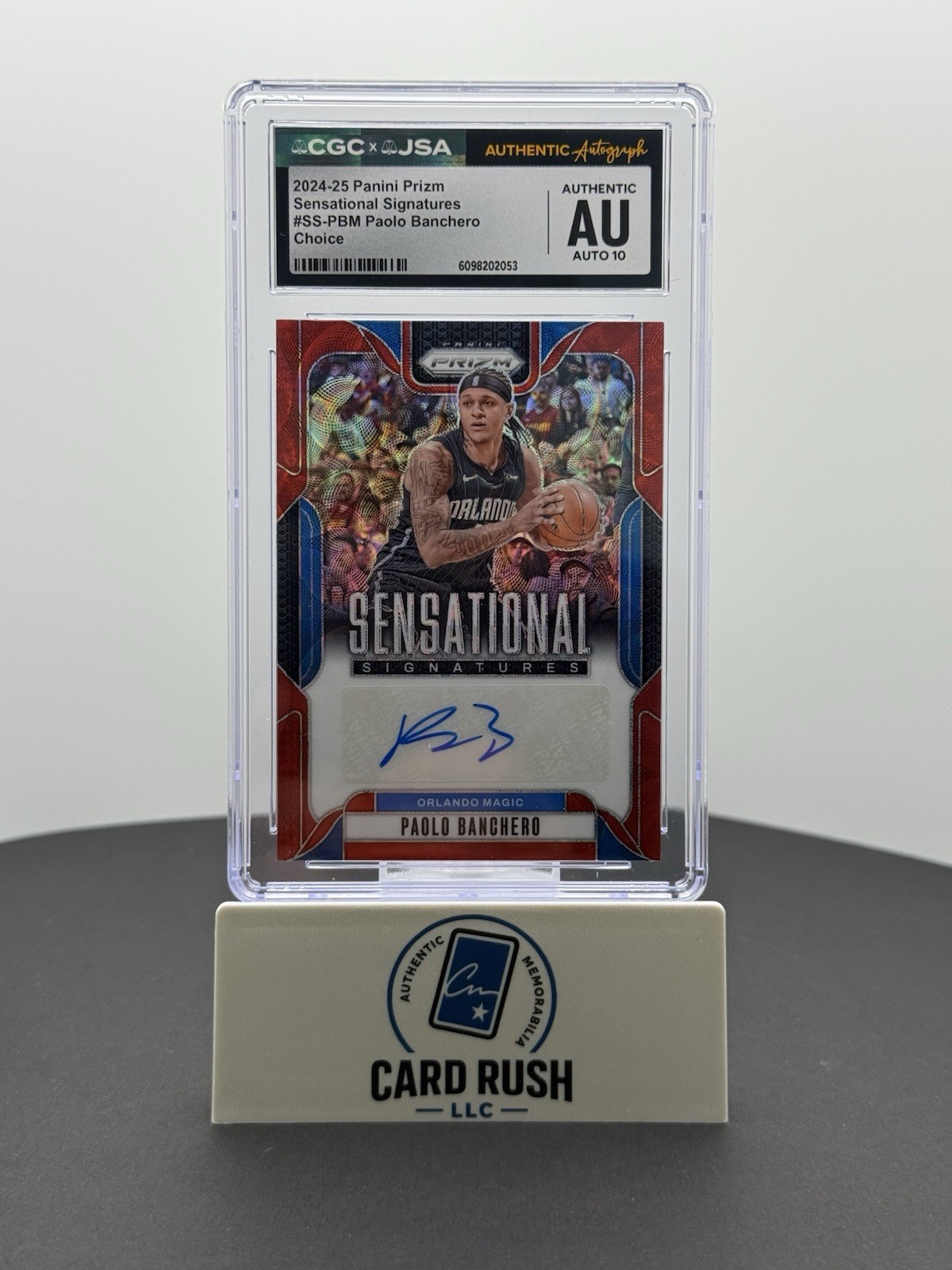 2024-25 Panini Prizm Sensational Signatures Paolo Banchero Choice CGC Auto 10