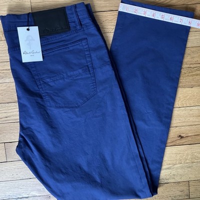 $188 NWT Robert Graham Men's HAGLEY PANT NAVY Cotton 98% Spandex 2% 36W/33