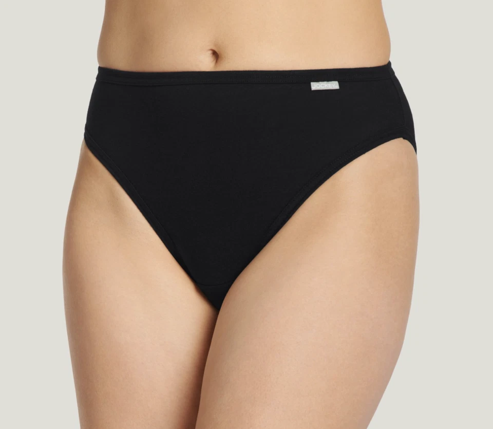 Paquete de 6 ropa interior para mujer Jockey corte francés cómoda (color negro) 100 % algodón Foto 2 de 3