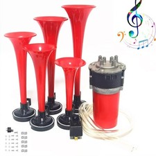 Hupe Horn 5 Klang Fanfare Kompressor 12V Fünf Röhren Musikhupe Autohupe Lufthupe