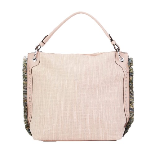BOLSO DE MANO ROCKTHOSECURVES MUJER TEXTURIZADO CON BORDE DE FLECOS - Imagen 2 de 8