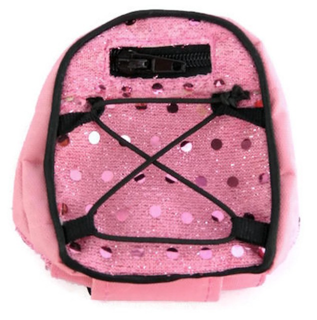 Pink Backpack with Sequins for 14.5" American Girl Wellie Wishers Doll