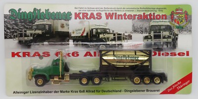 GRELL HO 1/87 TRUCK TRUCK TANKER CONTAINER SCRATCH 6X6 KRAZ 238A DINGSLEBENER BOX