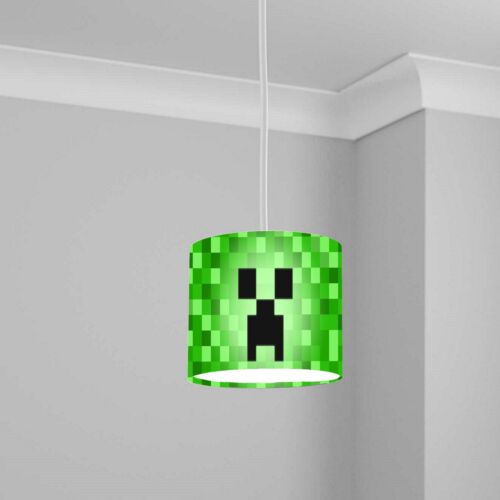 Minecraft Lampshade Kids bedroom gaming creeper Lightshade 20CMX18.5CM - Picture 2 of 9