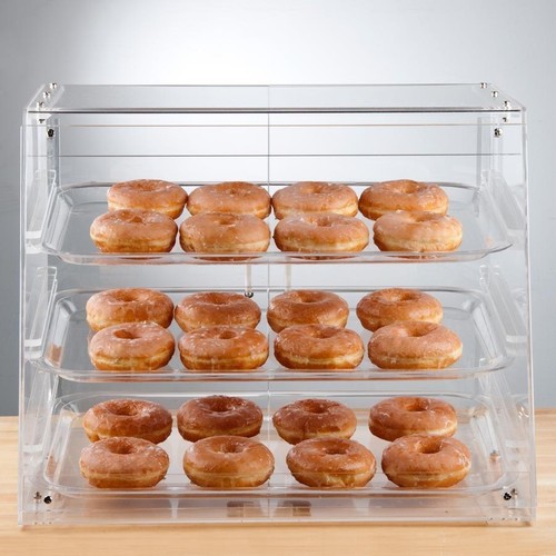 PAQUETE DE 2 EXHIBICIONES DE PASTELERÍA AUTOSERVICIO 3 BANDEJAS PANADERÍA DELICATESSEN PELÍCULA DULCES más - Imagen 2 de 6