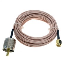 RG316 Cable UHF PL-259 male plug to SMA Male Connector RF Coaxial Jumper pigtail