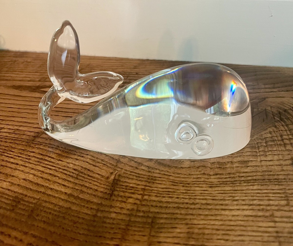 STEUBEN-Lloyd Atkins for Steuben MCM Sperm Whale Paperweight