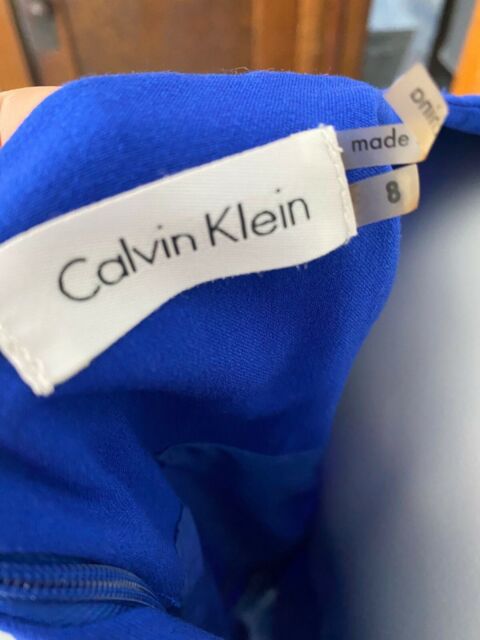 Women’s Calvin Klein Royal Blue Shortsleeve formal dress | eBay