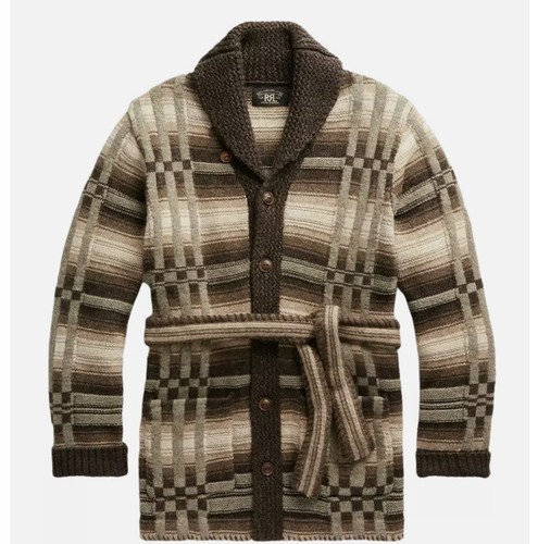$1600 RRL Ralph Lauren Large Ranch Cardigan Southwestern Sweater Polo Navajo Vtg - Picture 2 of 12