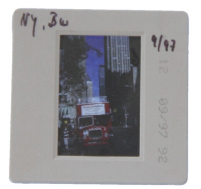 Photo Slide NY New York Bus Bus 1997 American Airlines Advertising I13