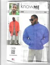 Men's Puffer Coat 2 Lengths 44-52 Plus Know Me by Mimi G Sewing Pattern ME2061