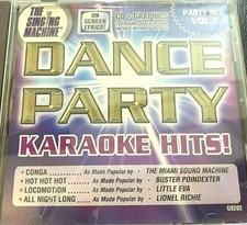 Dance Party Karaoke Hits Vol.1 Authentic 'Singing Machine' CD  G Near Mint