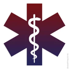 Medical Symbol EMT, Vinyl Decal Sticker, 40 Patterns & 3 Sizes, #3385