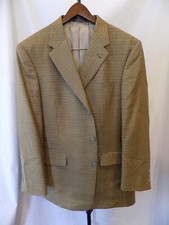 AUSTIN REED 100 Wool Camel  Navy Houndstooth Sport Coat 42R 133 
