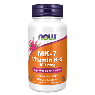 #ad NOW FOODS MK 7 Vitamin K 2 100 mcg 120 Veg Capsules $26.77