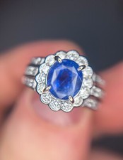 $10,500 Retail - GIA Ceylon 3.18 No Heat Sapp...
