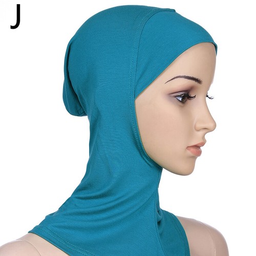 Women Muslim Soft Under Scarf Hat Cap Bonnet Hijab Islamic Cotton Neck Cover AU - Picture 23 of 37