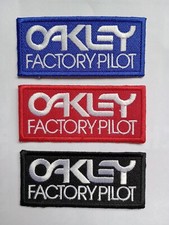 OAKLEY FACTORY PILOT SET 3 PATCHES BADGES BMX MX MOTOCROSS SX MTB BIKE SKATE NEW