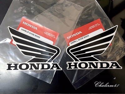 Red White 2X 85 mm STICKER DECAL PLATE EMBLEM PCX GROM MSX HONDA 