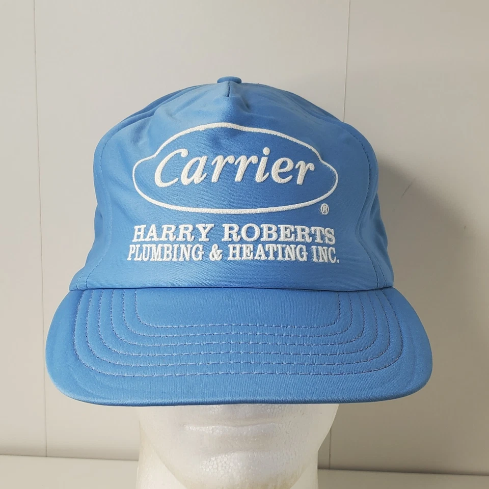De Colección Carrier Harry Roberts Fontanería Calefacción Enfriamiento Azul Snapback Sombrero EE. UU. Foto 2 de 4