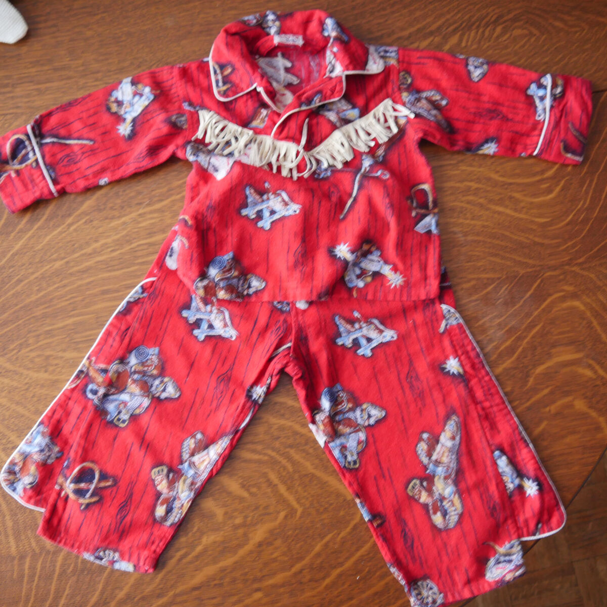 1950s Vintage Flannel Cotton Cowboy Pajamas PJs Toddler Tom N Jerry Western Cute 1950s Vintage Flannel Cotton Cowboy Pajamas PJs Toddler Tom N Jerry Western Cute