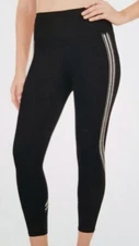 NEW Active Life Women's Mesh Accent Striped Leggings Size Medium $89 Retail