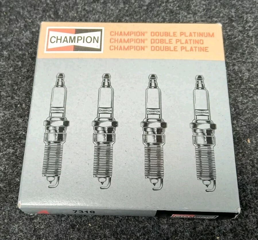 Champion 7318 Double Platinum Spark Plugs 4 Pack