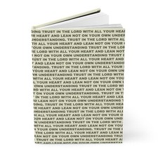 Proverbs 3:5 Bible Verse Hardcover Journal, Repeating Pattern, Mint