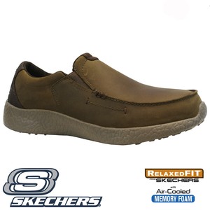 skechers leather memory foam