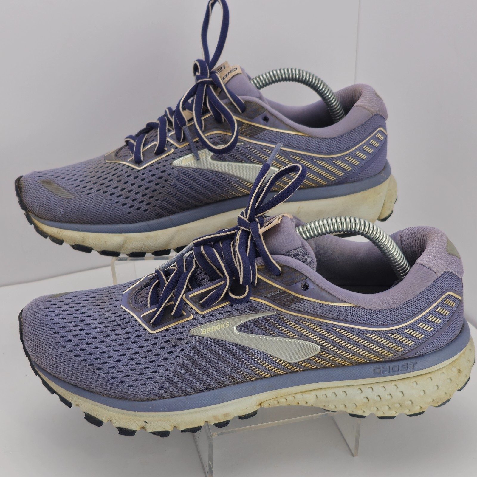 Scarpe da corsa da donna Brooks taglia Ghost 12 viola bianche