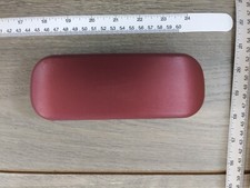 NEW Clam Shell Hard Eyeglasses Glasses Case Pink Metallic w/ Microfiber Cloth