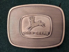 JOHN DEERE 1986 HISTORICAL TRADEMARK 1956 SILVER TONE BELT BUCKLE NIB