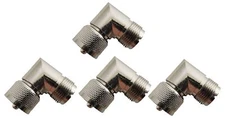 4 Lot Workman RAA CB Radio 90 Degree Right Angle Coax Cable Connector Adapters