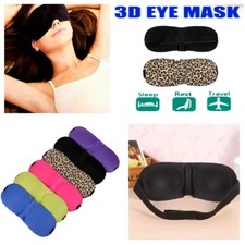  3D Travel Eye Mask Sleep Soft Padded Shade Cover Rest Relax Sleeping Blindfold