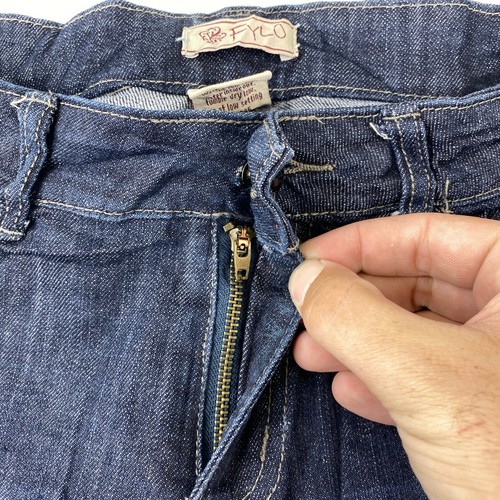FYLO Bootcut Leg Denim Jeans Women's 10 Blue Cotton Blend High Rise Medium Wash - Picture 4 of 10