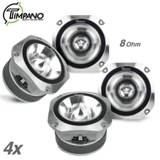 4x Timpano 1800 Watt 4" PRO Audio Super Car Bullet Tweeters TPT-ST25 CHROME 8Ohm