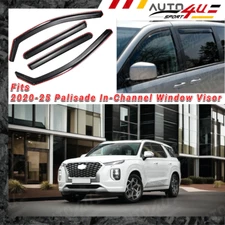 In-Channel Window Vent Visors Wind Guard Deflectors For 2020-25 Hyundai Palisade