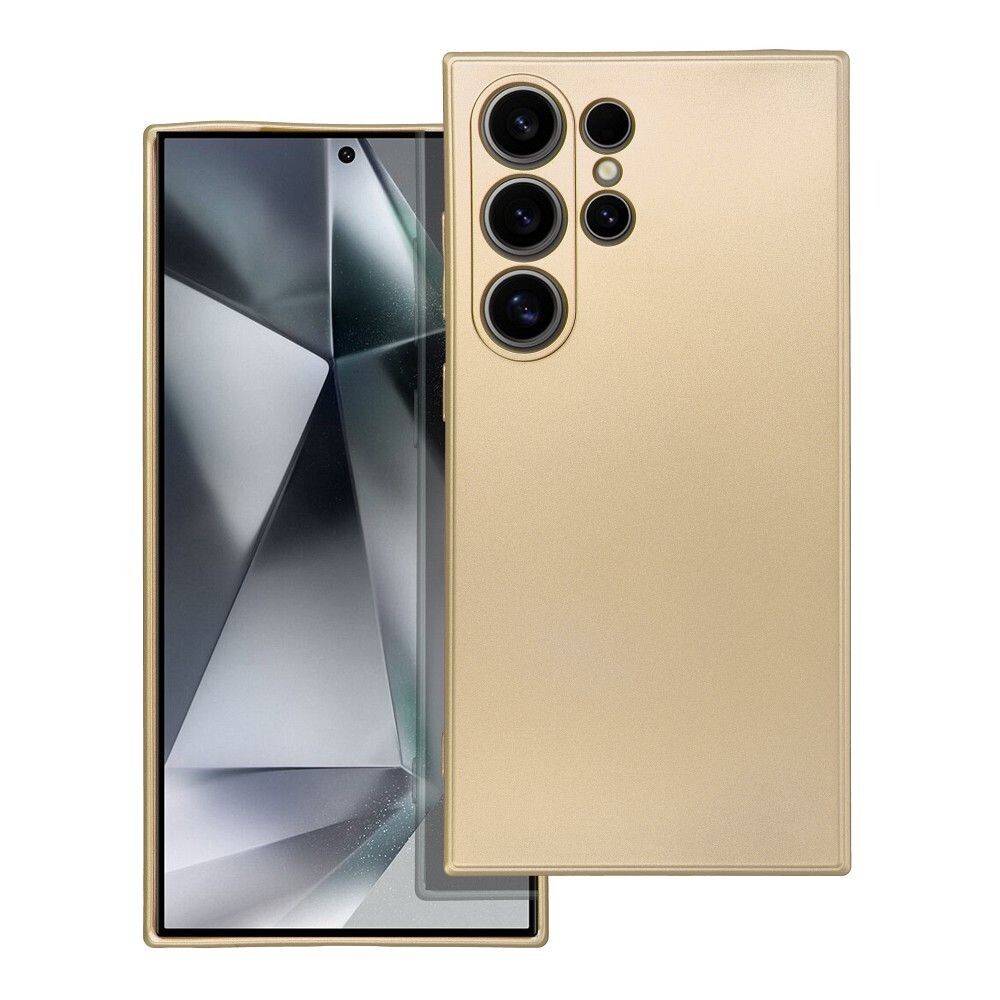 CUSTODIA SILICON METAL CASE COVER TPU CASE GOLD X SAMSUNG GALAXY S24 ULTRA S928