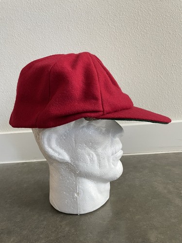 Vintage Polo Ralph Lauren rot Wolle Wappen Mütze Driving Cap 7 5/8 Größe sehr selten - Bild 6 von 11