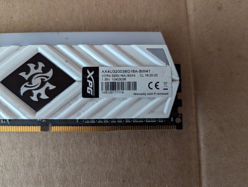 XPG SPECTRIX D41 8GB AX4U320038G16A-BW41 DDR4 3200MHZ RGB ESCRITORIO RAM B6-5(20) - Imagen 3 de 4