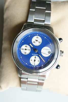 AUGUSTE REYMOND, ARSA automatic chronograph VALJOUX 7750, calendar, blue dial EC