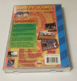 Mickey Mania  The Timeless Adventures Sega CD Complete Authentic / NO Poster 